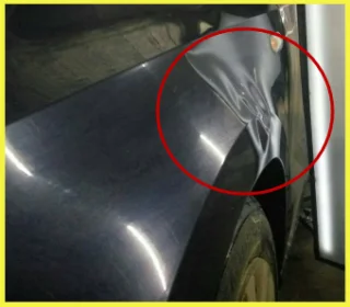 Rear fender before repair